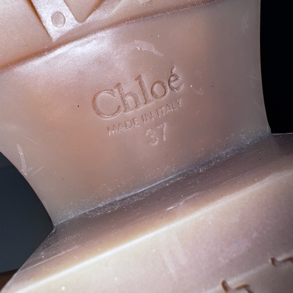 Chloe Neva Camel Leather Campus Boots 37=7 - Picture 7 of 7